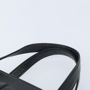 BURBERRY Hand Bag Leather Black Gold Auth ep13929-8