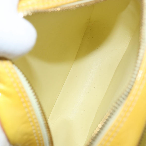 LOUIS VUITTON Monogram Vernis Wooster Bag Lime Yellow M91075 LV Auth ep13931