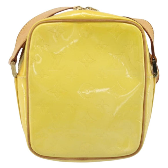 LOUIS VUITTON Monogram Vernis Wooster Bag Lime Yellow M91075 LV Auth ep13931