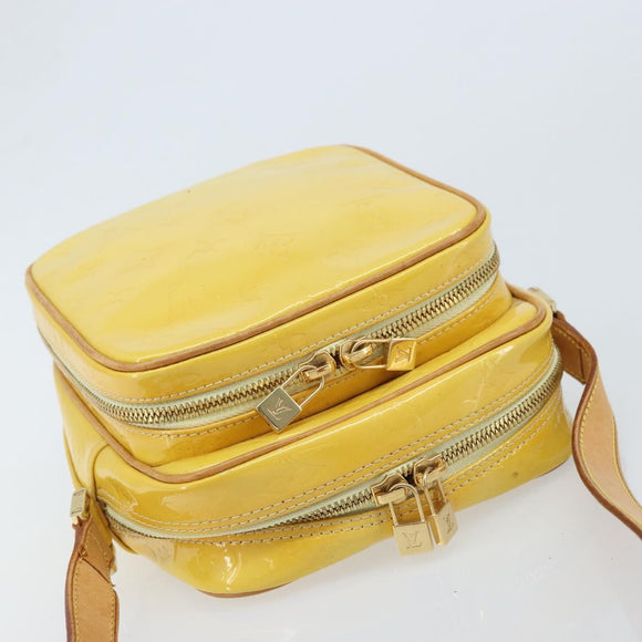 LOUIS VUITTON Monogram Vernis Wooster Bag Lime Yellow M91075 LV Auth ep13931