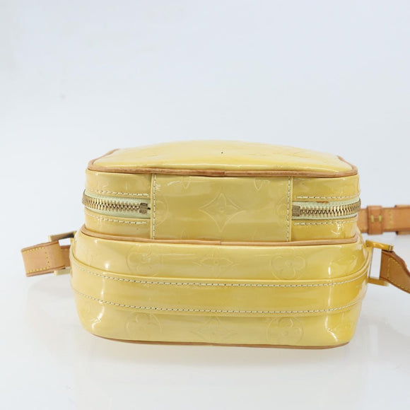 LOUIS VUITTON Monogram Vernis Wooster Bag Lime Yellow M91075 LV Auth ep13931