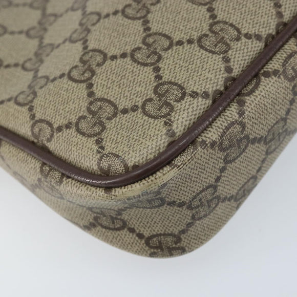 GUCCI GG Supreme Shoulder Bag PVC Beige Gold 97 02 068 Auth ep13934
