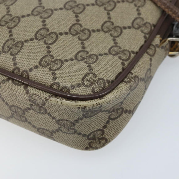 GUCCI GG Supreme Shoulder Bag PVC Beige Gold 97 02 068 Auth ep13934