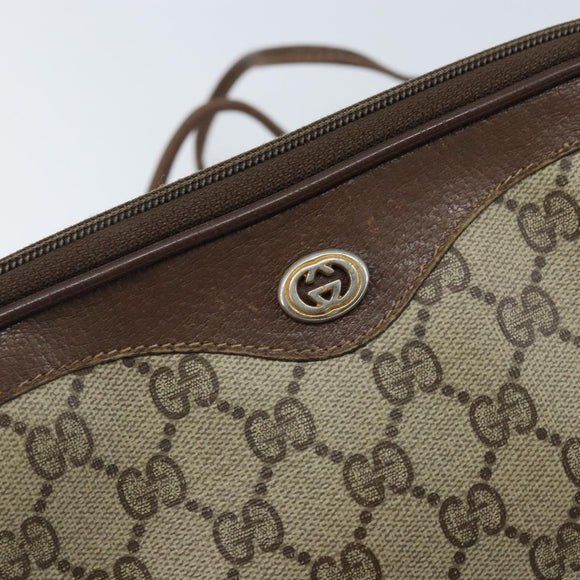 GUCCI GG Supreme Shoulder Bag PVC Beige Gold 97 02 068 Auth ep13934
