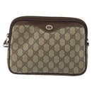 GUCCI GG Supreme Shoulder Bag PVC Beige Gold 97 02 068 Auth ep13934-13