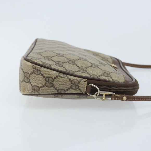 GUCCI GG Supreme Shoulder Bag PVC Beige Gold 97 02 068 Auth ep13934