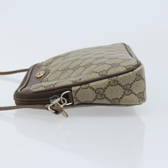 GUCCI GG Supreme Shoulder Bag PVC Beige Gold 97 02 068 Auth ep13934