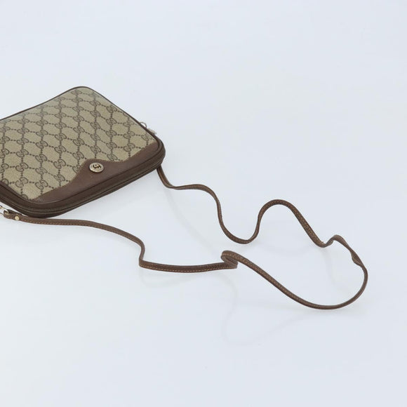 GUCCI GG Supreme Shoulder Bag PVC Beige Gold 97 02 068 Auth ep13934