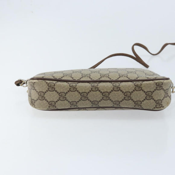 GUCCI GG Supreme Shoulder Bag PVC Beige Gold 97 02 068 Auth ep13934