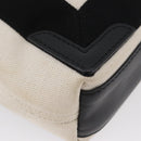 BALENCIAGA Navy Cabas XS Bag Canvas Leather White Navy 390346 Auth ep13935-15