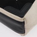 BALENCIAGA Navy Cabas XS Bag Canvas Leather White Navy 390346 Auth ep13935-16