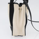 BALENCIAGA Navy Cabas XS Bag Canvas Leather White Navy 390346 Auth ep13935-4