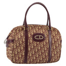 Christian Dior Trotter Canvas Hand Bag Red Gold Auth ep13938-1