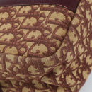 Christian Dior Trotter Canvas Hand Bag Red Gold Auth ep13938-14