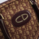 Christian Dior Trotter Canvas Hand Bag Red Gold Auth ep13938-17