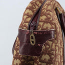 Christian Dior Trotter Canvas Hand Bag Red Gold Auth ep13938-10