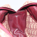 Christian Dior Trotter Canvas Hand Bag Red Gold Auth ep13938-19
