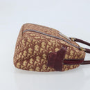 Christian Dior Trotter Canvas Hand Bag Red Gold Auth ep13938-3