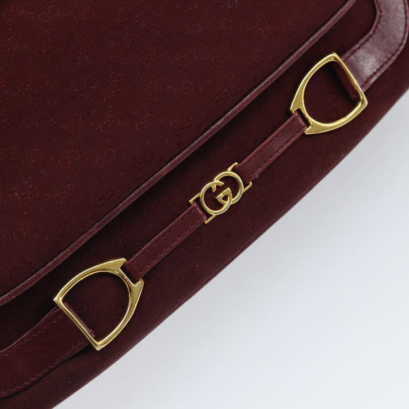 GUCCI Micro GG Supreme Shoulder Bag Bordeaux Gold Auth ep13943