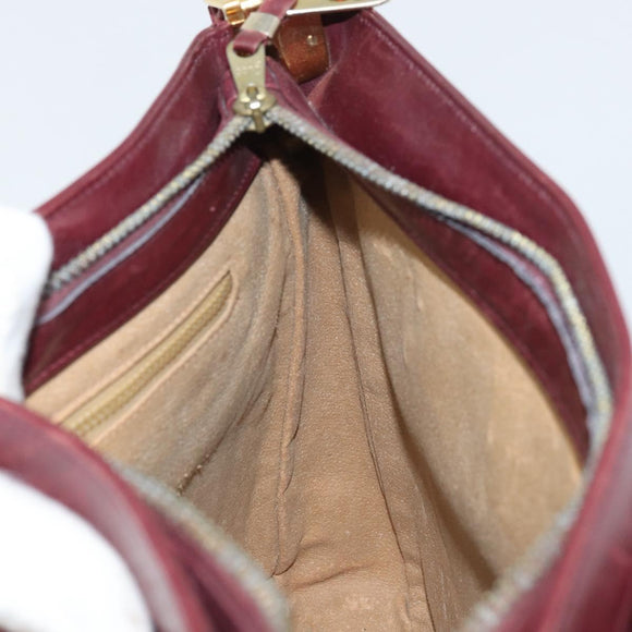 GUCCI Micro GG Supreme Shoulder Bag Bordeaux Gold Auth ep13943