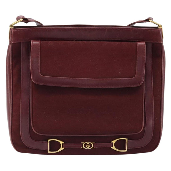 GUCCI Micro GG Supreme Shoulder Bag Bordeaux Gold Auth ep13943