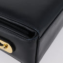GUCCI Shoulder Bag Leather Navy Gold Auth ep13947V-9