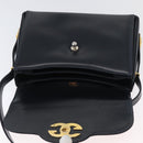GUCCI Shoulder Bag Leather Navy Gold Auth ep13947V-18