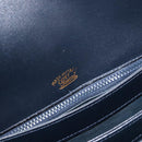 GUCCI Shoulder Bag Leather Navy Gold Auth ep13947V-19