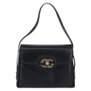 GUCCI Shoulder Bag Leather Navy Gold Auth ep13947V-13