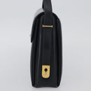 GUCCI Shoulder Bag Leather Navy Gold Auth ep13947V-3