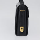 GUCCI Shoulder Bag Leather Navy Gold Auth ep13947V-4