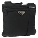 PRADA Shoulder Bag Nylon Black Silver Auth ep13949-1