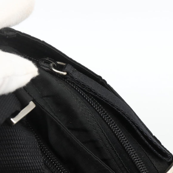 PRADA Shoulder Bag Nylon Black Silver Auth ep13949