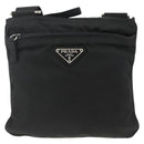 PRADA Shoulder Bag Nylon Black Silver Auth ep13949-13