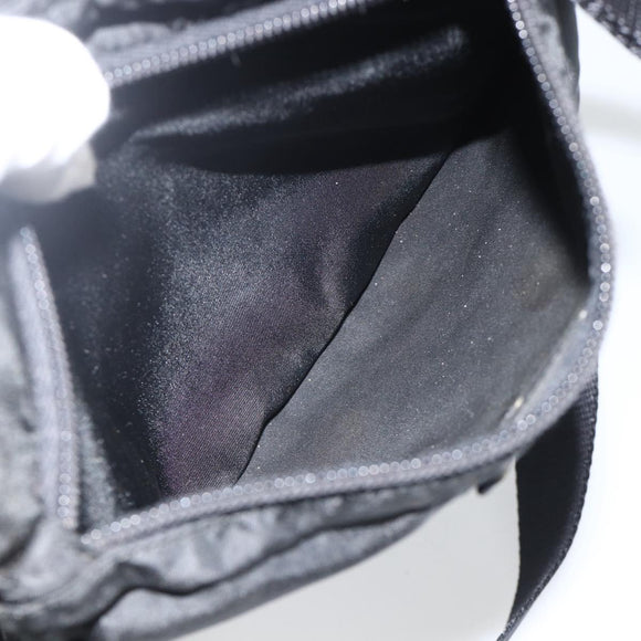 PRADA Shoulder Bag Nylon Black Silver Auth ep13949