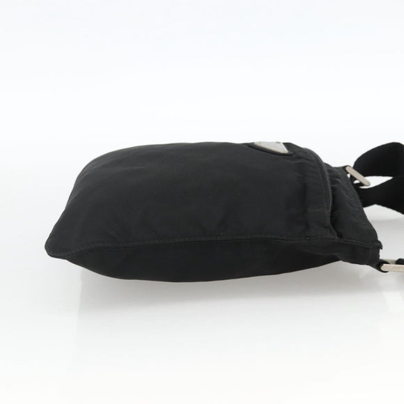 PRADA Shoulder Bag Nylon Black Silver Auth ep13949