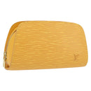 LOUIS VUITTON Epi Dauphine PM Pouch Yellow M48449 LV Auth ep13951-1