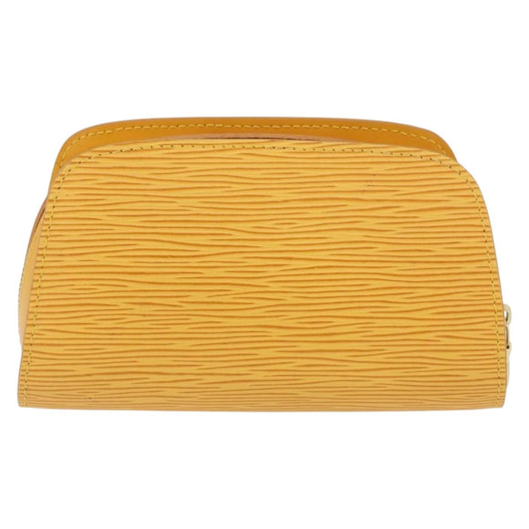 LOUIS VUITTON Epi Dauphine PM Pouch Yellow M48449 LV Auth ep13951