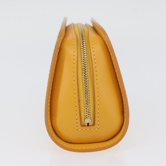 LOUIS VUITTON Epi Dauphine PM Pouch Yellow M48449 LV Auth ep13951