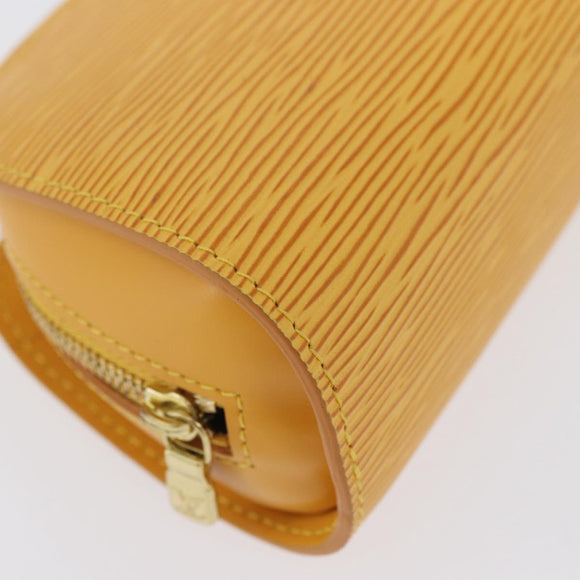 LOUIS VUITTON Epi Dauphine PM Pouch Yellow M48449 LV Auth ep13951