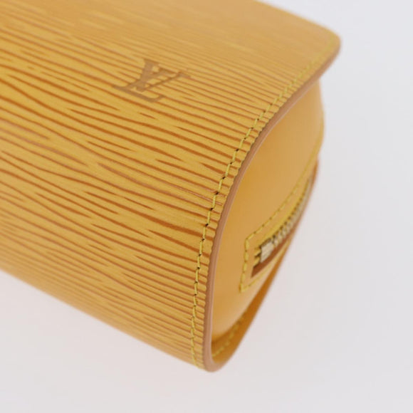 LOUIS VUITTON Epi Dauphine PM Pouch Yellow M48449 LV Auth ep13951