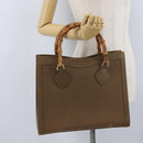 GUCCI Bamboo Hand Bag Leather Brown Gold 002 8260 Auth ep13953-26