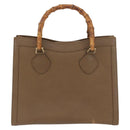 GUCCI Bamboo Hand Bag Leather Brown Gold 002 8260 Auth ep13953-2