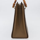 GUCCI Bamboo Hand Bag Leather Brown Gold 002 8260 Auth ep13953-3