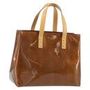 LOUIS VUITTON Monogram Vernis Reade PM Hand Bag Bronze M91146 LV Auth ep13959-1