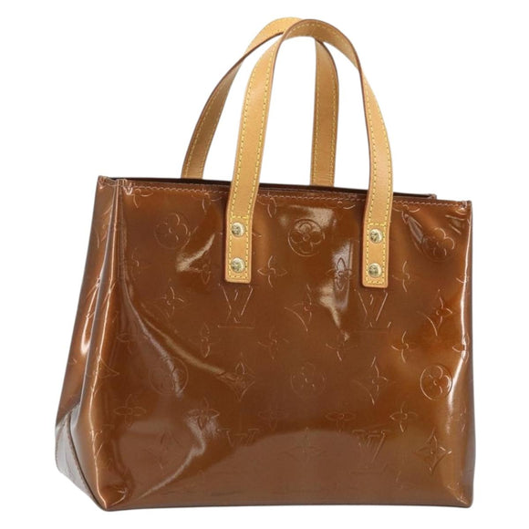 LOUIS VUITTON Monogram Vernis Reade PM Hand Bag Bronze M91146 LV Auth ep13959