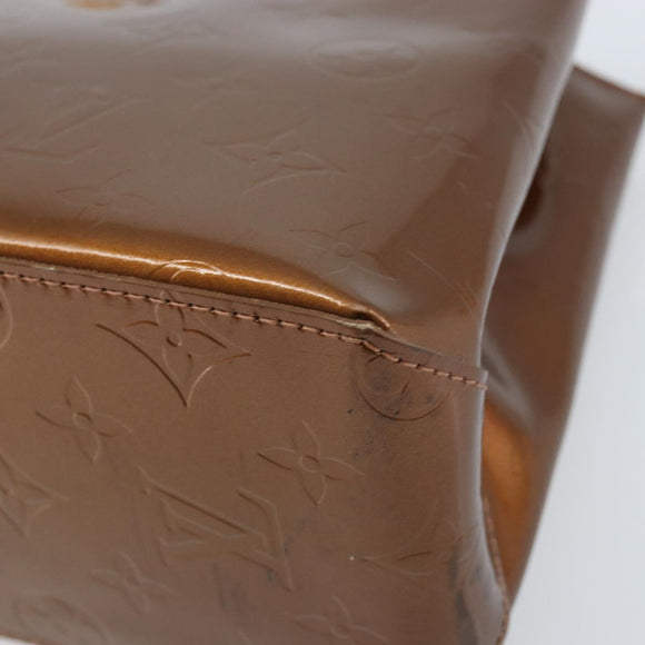 LOUIS VUITTON Monogram Vernis Reade PM Hand Bag Bronze M91146 LV Auth ep13959
