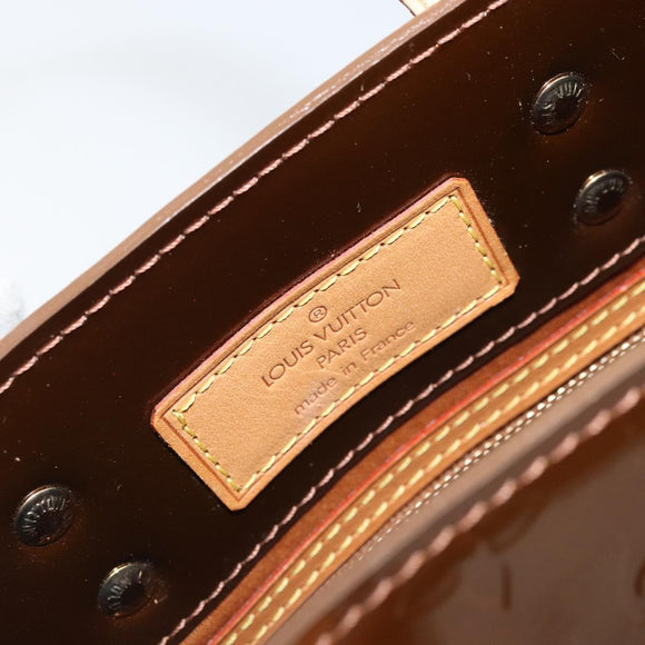 LOUIS VUITTON Monogram Vernis Reade PM Hand Bag Bronze M91146 LV Auth ep13959