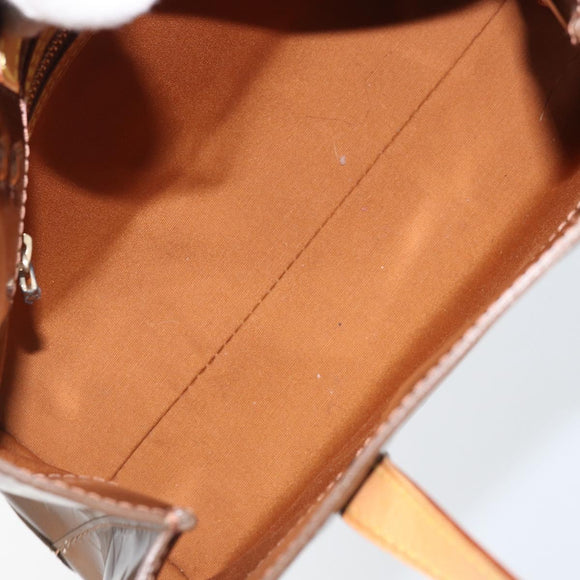 LOUIS VUITTON Monogram Vernis Reade PM Hand Bag Bronze M91146 LV Auth ep13959