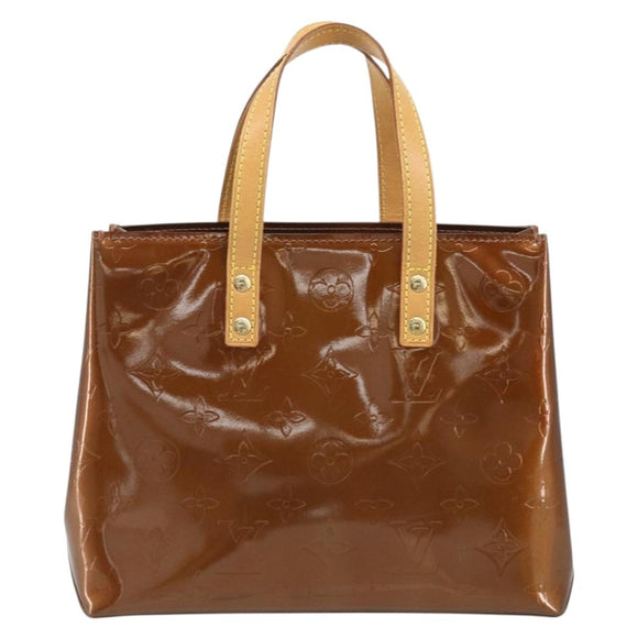 LOUIS VUITTON Monogram Vernis Reade PM Hand Bag Bronze M91146 LV Auth ep13959